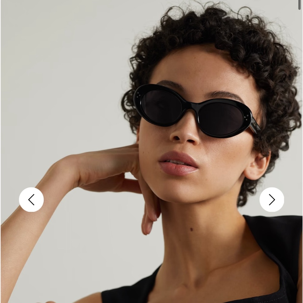 Celine oval frame acetate sunglasses black